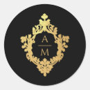 Search for elegant gold monogram stickers Victorian