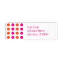 Search for orange polka dot return address labels Dots