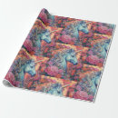 Search for magical unicorn birthday wrapping paper Pastel