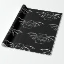 Search for wings wrapping paper Black