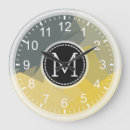Search for grey and yellow clocks Stylish