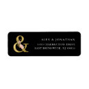 Search for black gold floral return address labels Simple