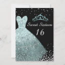 Search for turquoise sweet 16 invitations Aqua