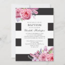 Search for pink black christening invitations Black and white