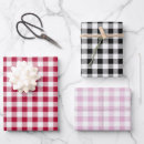 Search for red and black buffalo plaid wrapping paper Gingham
