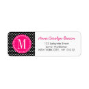 Search for black and white polka dots return address labels Cute