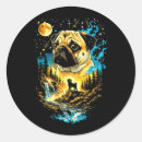 Search for howling dog stickers Moon vintage