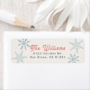 Search for blue snowflakes return address labels Festive