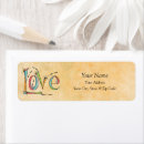 Search for love letter return address labels Whimsical