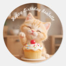 Search for birthday cake cat stickers Whimsical