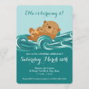 Search for otter birthday invitations Blue