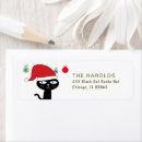 Search for santa hat return address labels Modern