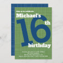 Search for boys sweet 16 invitations Green