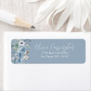 Search for light blue return address labels Watercolor