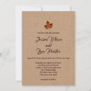 Search for maple leaf wedding invitations Burlap