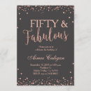 Search for thirty and fabulous invitations Rose gold
