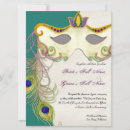 Search for peacock masquerade party invitations Feathers