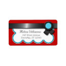 Search for teal ribbon return address labels Red