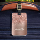Search for rose gold luggage tags Glitter