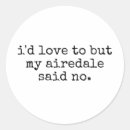 Search for funny airedale terrier stickers Dog