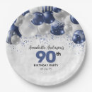 Search for navy blue and silver plates For her