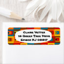 Search for round circle return address labels Red