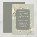 Search for green and white bridal shower invitations Floral