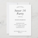 Search for stylish sweet 16 invitations Typography
