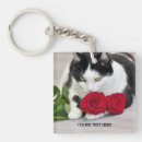 Search for red cat square key rings Black