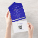 Search for royal blue and silver wedding invitations Modern