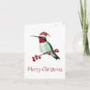 Search for hummingbird christmas cards Santa