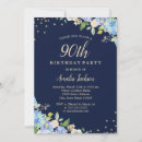 Search for blue 90th birthday invitations Winter