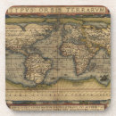 Search for world map coasters Antique