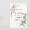 Search for mauve and ivory wedding invitations Fall flowers watercolor leaves