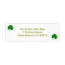 Search for irish shamrock return address labels Shamrocks