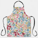 Search for retro daisy pattern aprons Blue