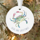Search for blue crab christmas tree decorations Nautical