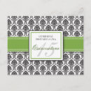 Search for lime green damask invitations Baroque