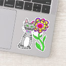 Search for grey and white cat stickers Hand drawn