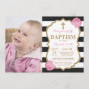 Search for pink black christening invitations Cross