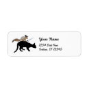 Search for witch cat return address labels Black