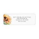 Search for yellow floral return address labels Sunflower