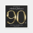 Search for 90th birthday napkins Gold