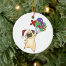 Search for pug holiday christmas tree decorations Xmas