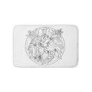 Search for palm tree bath mats Black and white