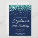 Search for dark blue birthday invitations Script