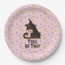 Search for pink halloween plates Black cat