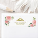 Search for blush pink and gold return address labels Girly