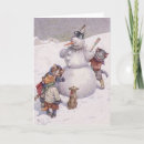 Search for cat snowman cards Vintage