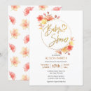 Search for red and gold baby shower invitations Floral